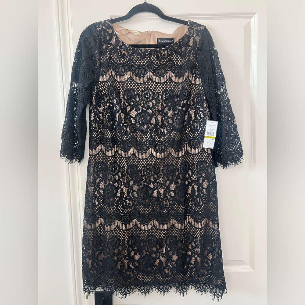 NWT Jessica Howard Black Lace Dress